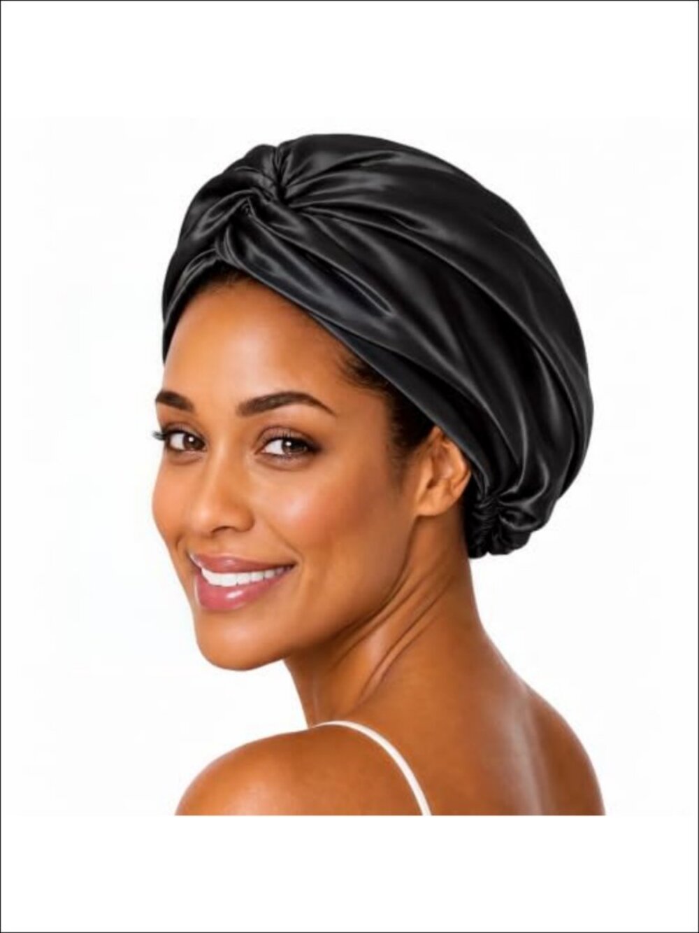 100% Mulberry Silk Bonnet for Women 22 Momme Adjustable Sleep Cap